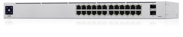Ubiquiti UniFi 24-Port PoE hanterad L2/L3 Gigabit Ethernet (10/100/1000) Strömförsörjning via Ethernet (PoE) stöd 1U Silver