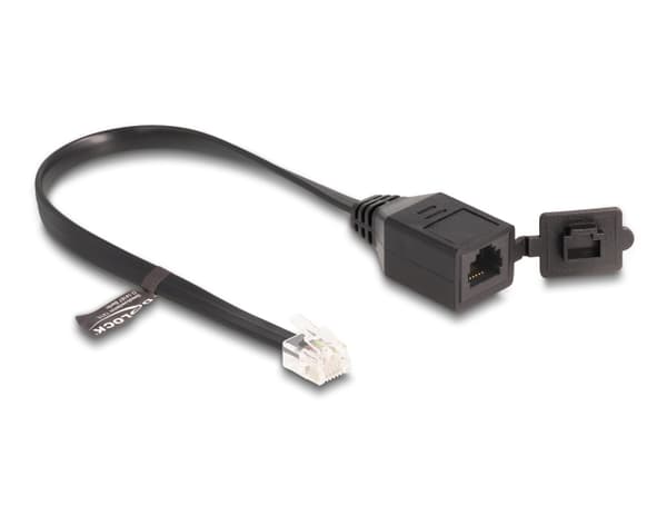 DeLOCK 88009 telefonkablar 0,2 m Svart