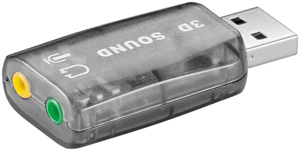 Goobay 95451 kabelomvandlare (hane/hona) 2 x 3.5 mm USB 2.0 Transparent