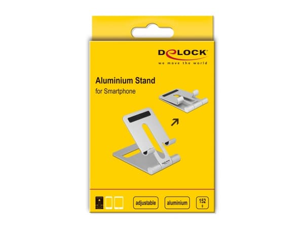 DeLOCK 18413 hållare Passiv hållare Mobiltelefon / smartphone Gjuten aluminium