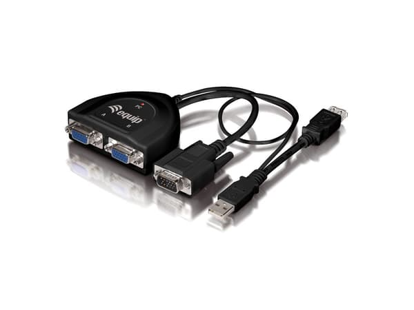 Equip 332521 bilddelare VGA 2x VGA