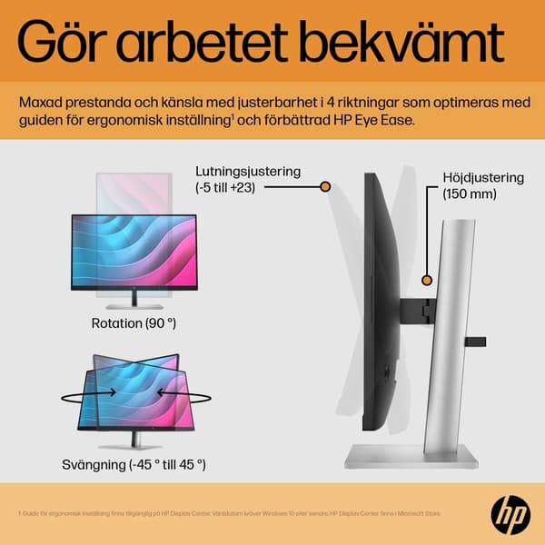 HP E-Series E24 G5 FHD-skärm