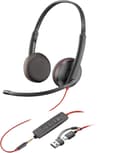 Miniatyrbild 1 av 2: POLY Blackwire 3225 Stereo USB-C Headset + 3,5 mm-kontakt + USB-C/A-adapter (volymköp)