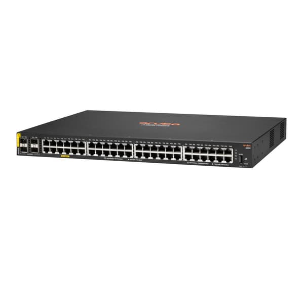 HPE Aruba Networking Aruba 6000 48G Class4 PoE 4SFP 370W hanterad L3 Gigabit Ethernet (10/100/1000) Strömförsörjning via Ethernet (PoE) stöd 1U