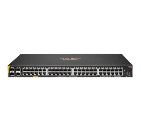 HPE Aruba Networking Aruba 6000 48G Class4 PoE 4SFP 370W hanterad L3 Gigabit Ethernet (10/100/1000) Strömförsörjning via Ethernet (PoE) stöd 1U