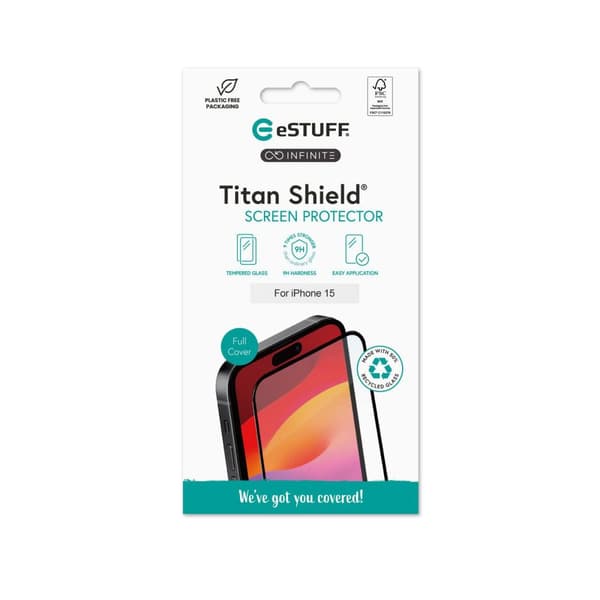 eSTUFF ES501401 skärm- och baksidesskydd till mobiltelefon Genomskinligt skärmskydd Apple 1 styck