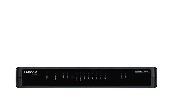 LANCOM 1803VA (EU) gateways & controllers 10, 1000, 100 Mbit/s Svart