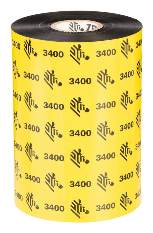 Zebra 3400 High Performance Wax-Resin värmeband 450 m Svart