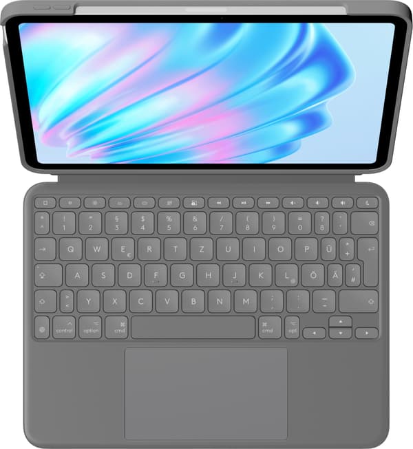 Logitech Combo Touch QWERTZ tyska Smart Connector Grå