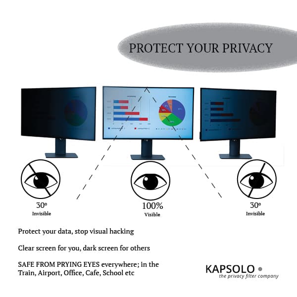 KAPSOLO Privacy 2-vägs sekretessfilter HP Elite x2 1011 G1 Skärmskydd, Screen Protection