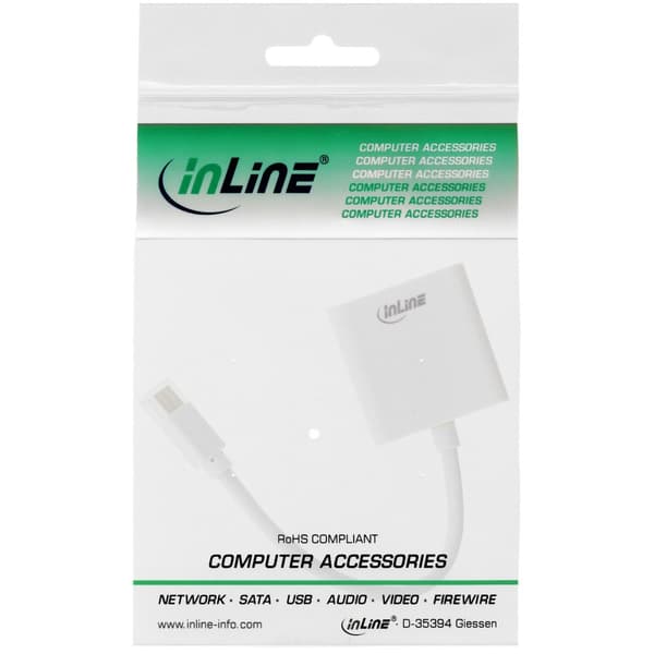 InLine 17194K videokabeladapter 0,15 m Mini DisplayPort DVI-D Vit