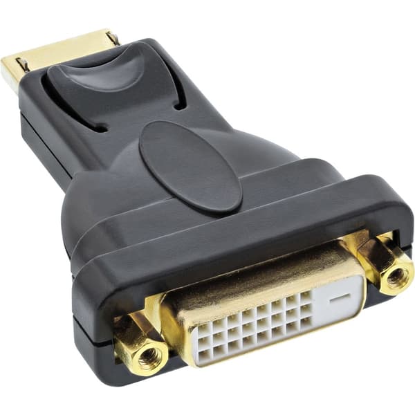 InLine 17199J kabelomvandlare (hane/hona) DisplayPort male DVI-D Svart