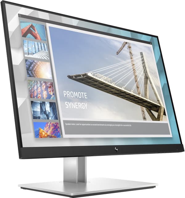 HP E-Series E24i G4 platta pc-skärmar 61 cm (24") 1920 x 1200 pixlar WUXGA Svart, Silver
