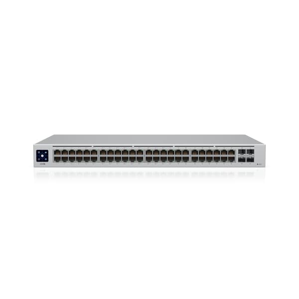 Ubiquiti UniFi USW-48-POE nätverksswitchar hanterad L2 Gigabit Ethernet (10/100/1000) Strömförsörjning via Ethernet (PoE) stöd 1U Rostfritt stål