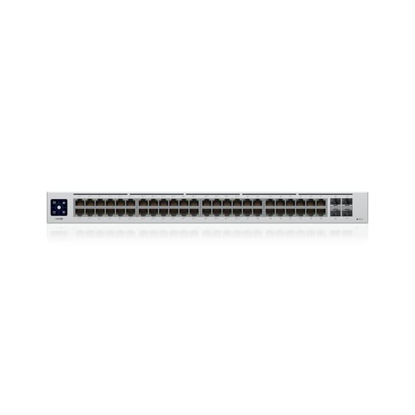 Ubiquiti UniFi USW-48-POE nätverksswitchar hanterad L2 Gigabit Ethernet (10/100/1000) Strömförsörjning via Ethernet (PoE) stöd 1U Rostfritt stål