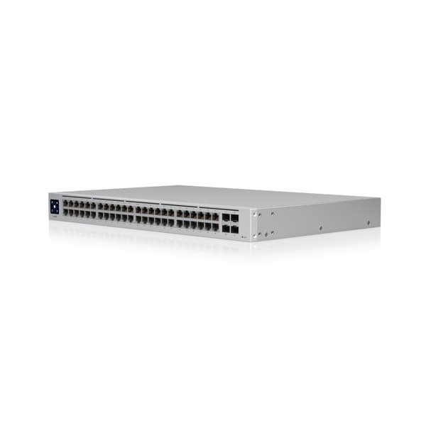 Ubiquiti UniFi USW-48-POE nätverksswitchar hanterad L2 Gigabit Ethernet (10/100/1000) Strömförsörjning via Ethernet (PoE) stöd 1U Rostfritt stål Rostfritt stål