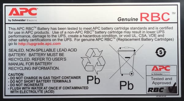 APC RBC48 UPS-batterier Slutna blybatterier (VRLA) 7 Ah