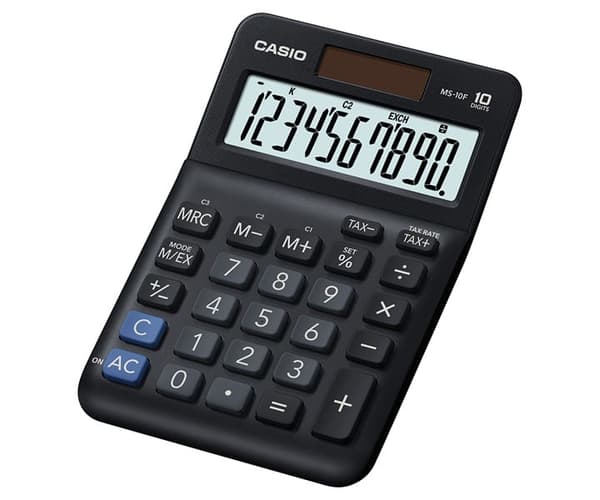 Casio MS-10F miniräknare Skrivbord Grundläggande Svart Svart