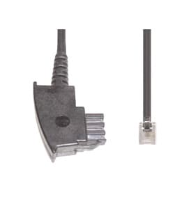e+p T 170/3 telefonkablar 3 m Transparent, Svart