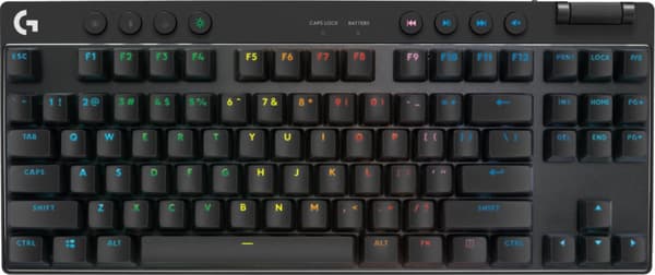 Logitech G PRO X TKL tangentbord Spela Trådlös RF + Bluetooth QWERTY Amerikanskt internationellt Svart