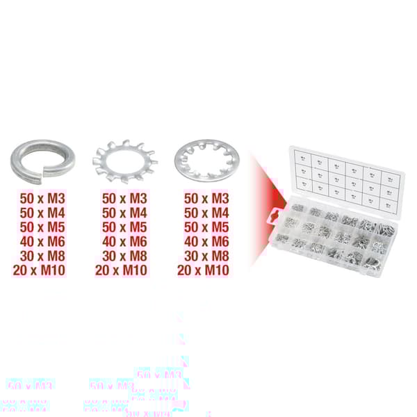 KS Tools 970.0240 mellanlägg, distansorgan & bricka 720 styck