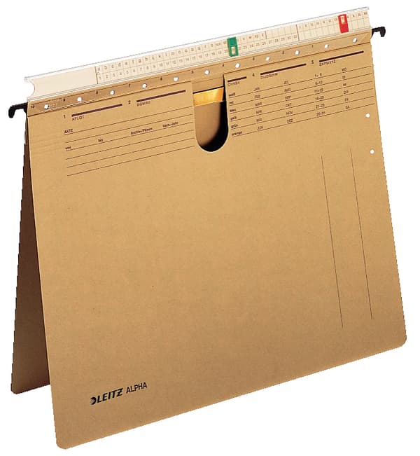 Leitz Alpha hängmapp A4 Kartong Brun