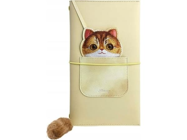 Nimmy 2in1 muistikirja + kynä, khaki Big Eyed Pet 2.0 Kissa