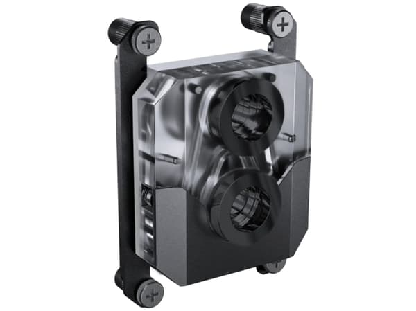 Phanteks EZ-Fit 450, Vannblokk, Akryl, Kopper, Polyoksymetylen (POM), Sort, Sølv, LGA 1700, AM4, Sokkel AM5, CPU, Prosessor