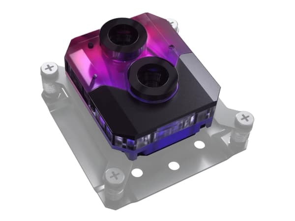 Phanteks EZ-Fit 450, Vannblokk, Akryl, Kopper, Polyoksymetylen (POM), Sort, Sølv, LGA 1700, AM4, Sokkel AM5, CPU, Prosessor
