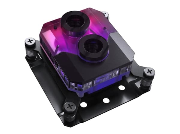Phanteks EZ-Fit 450, Vannblokk, Akryl, Kopper, Polyoksymetylen (POM), Sort, Sølv, LGA 1700, AM4, Sokkel AM5, CPU, Prosessor