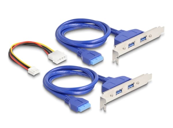 Delock muunnin M.2 Key B+M uros 4 x USB 5 Gbps Type-A naaras 50 cm:n kaapelilla