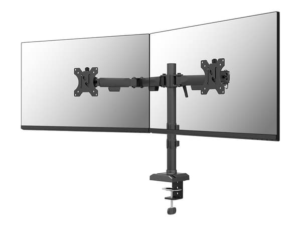 Neomounts DS60-600BL2 - Monteringssett (skjermarm) - full bevegelse - for 2 skjermer - stål - svart - skjermstørrelse: 10"-32" - skrivebordsmonterbar Sort