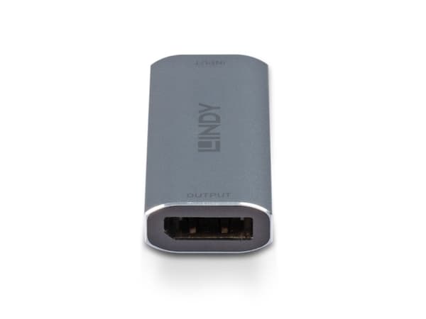 Lindy 38421, 7680 x 4320 pixlar, Repeater för AV-utrustning, 40 m, Kabel, Silver