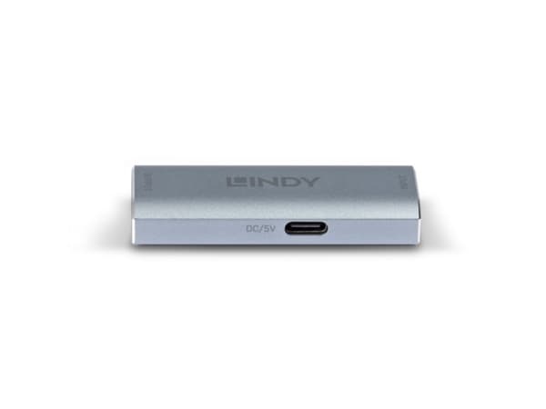 Lindy 38421, 7680 x 4320 pixlar, Repeater för AV-utrustning, 40 m, Kabel, Silver