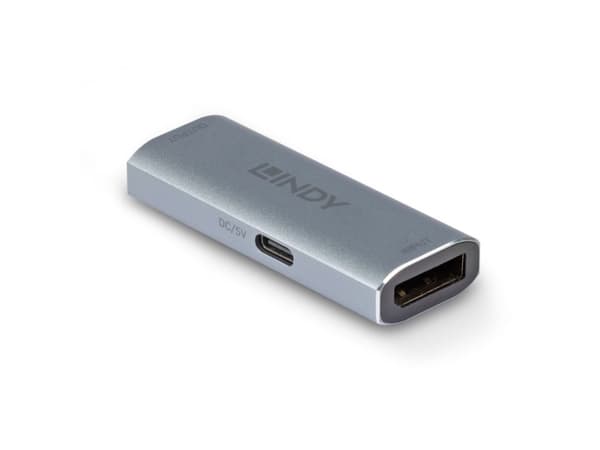 Lindy 38421, 7680 x 4320 pixlar, Repeater för AV-utrustning, 40 m, Kabel, Silver