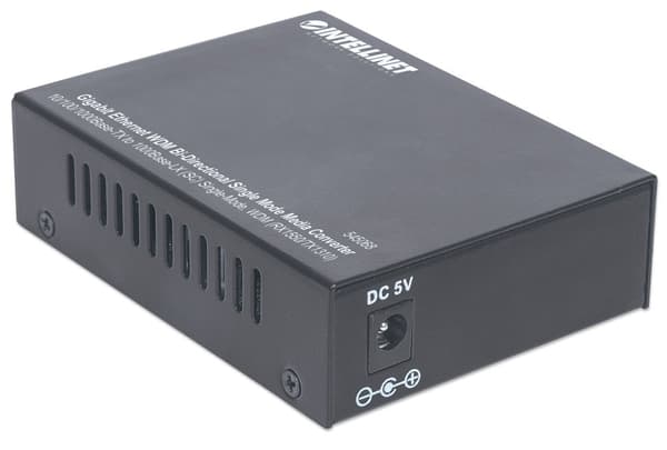 Intellinet 545068 mediakonverterare för nätverk 1000 Mbit/s Enkelläge Svart