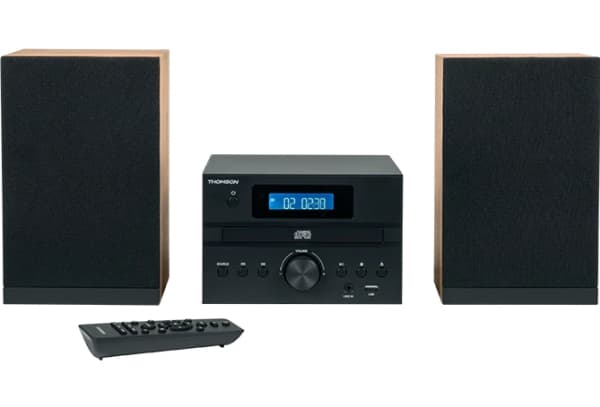 Musikksenter lydsystem - Thomson BT Radio Fm/cd/mp3/usb Svart. Sort, Sølv