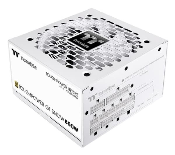 Thermaltake ToughPower GT Snow 850W - Nätaggregat (intern) - ATX12V 3.1/ EPS12V - 80 PLUS Gold - AC 100-240 V - 850 Watt - aktive PFC - snö
