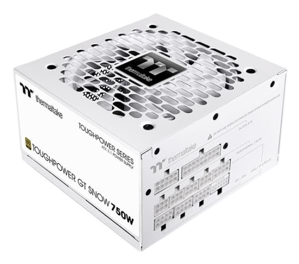 Thermaltake ToughPower GT 750W - Strømforsyning (intern) - ATX12V 3.1/ EPS12V - 80 PLUS Gold - AC 100-240 V - 750 watt - aktiv PFC - snø