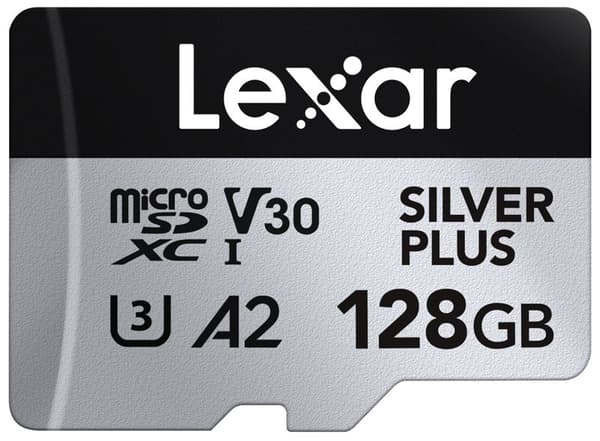 Lexar - microSDXC Professional SILVER Plus UHS-I/U3/A2/4K R205/W150 (V30) - SILVER - 128GB