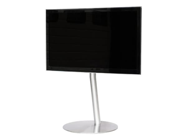 Sinox StandView TV-golvstativ, vinklat med vridbar topp. 26"-65". aluminiumfinish