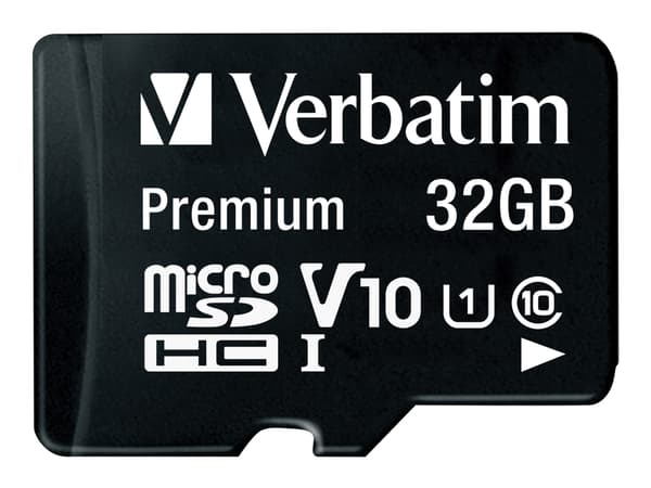 Verbatim - Flash-minneskort (microSDHC/SD-adapter ingår) - 32 GB - Klass 10 - microSDHC (44083)