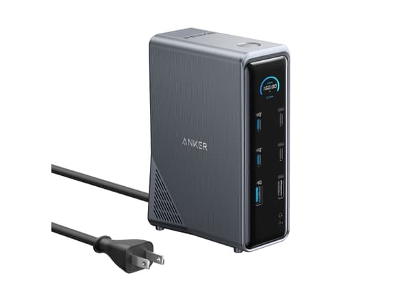 Anker 14-in-1 - Dokkingstasjon - USB-C - 14-spors - 2 x HDMI - 1GbE