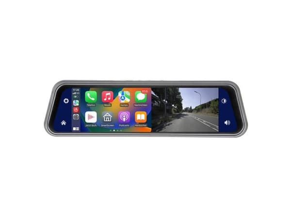 Ampire 9" bakspejl med CarPlay, Android Auto, Dashcam