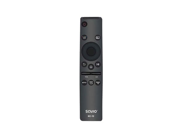 Savio RC-12 remote control IR Wireless TV Press buttons, TV, IR trådlös, Tryckknappar, Svart