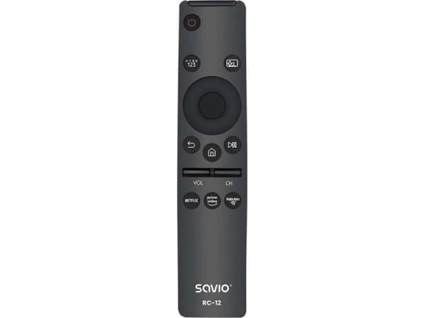 Savio RC-12 remote control IR Wireless TV Press buttons, TV, IR trådlös, Tryckknappar, Svart Svart