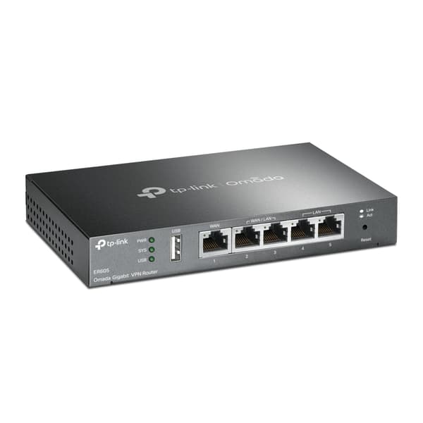 TP-Link Omada ER605 kabelansluten router Gigabit Ethernet Svart