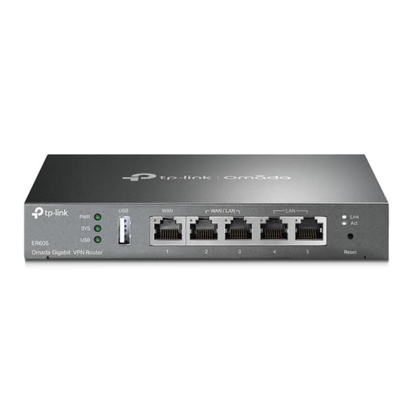 TP-Link Omada ER605 kabelansluten router Gigabit Ethernet Svart