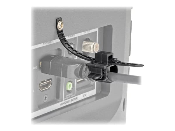 Eaton Tripp Lite Series HDMI Cable Lock Clamp Tie Screw for HDTVs Blu-Ray Installations - Säkerhetskabellås - svart