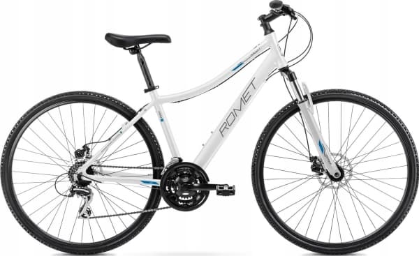 Sykkel Romet Orkan 1 D 2024 hvit-blå-17" / M (Størrelse: 17" / M)